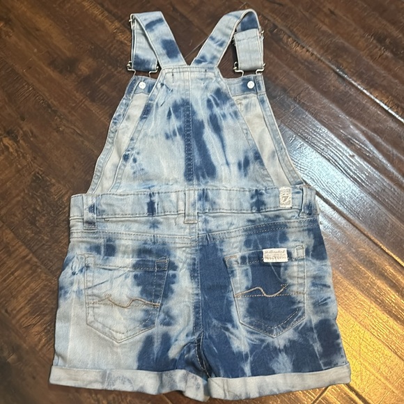 7 For All Mankind Tie Dye Overalls Kids Size 3T - Picture 4 of 5